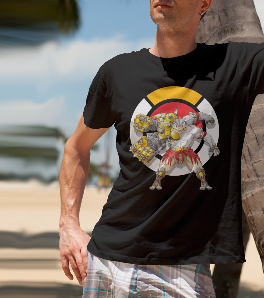 Pokemon X Overwatch Mashup Machamp X Doomfist T-Shirt