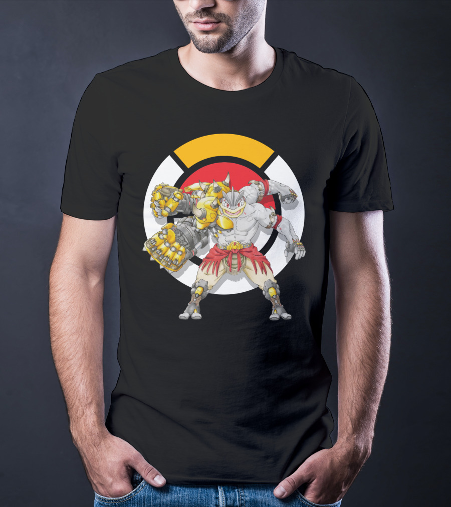 Pokemon X Overwatch Mashup Machamp X Doomfist T-Shirt