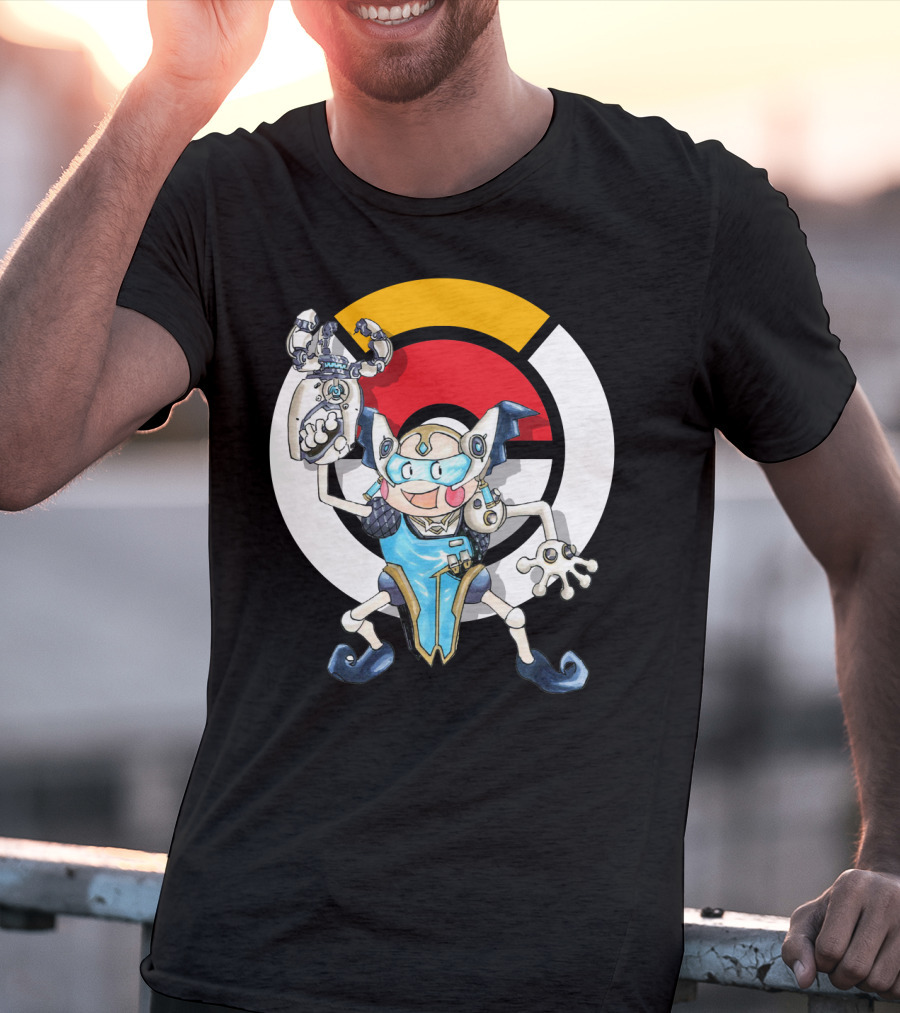 Pokemon X Over Mr. Mime Crossover With Symmetra T-Shirt