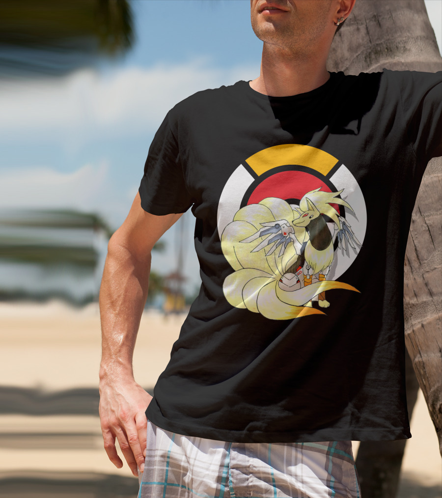 POKEMON X NINETAILS X MERCY Overwatch Crossover T-Shirt