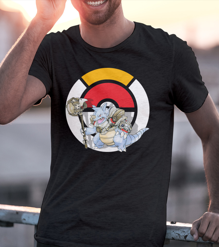POKEMON X OVER RHYDON X REINHARDT Crossover Fusion With Iconic Elements T-Shirt