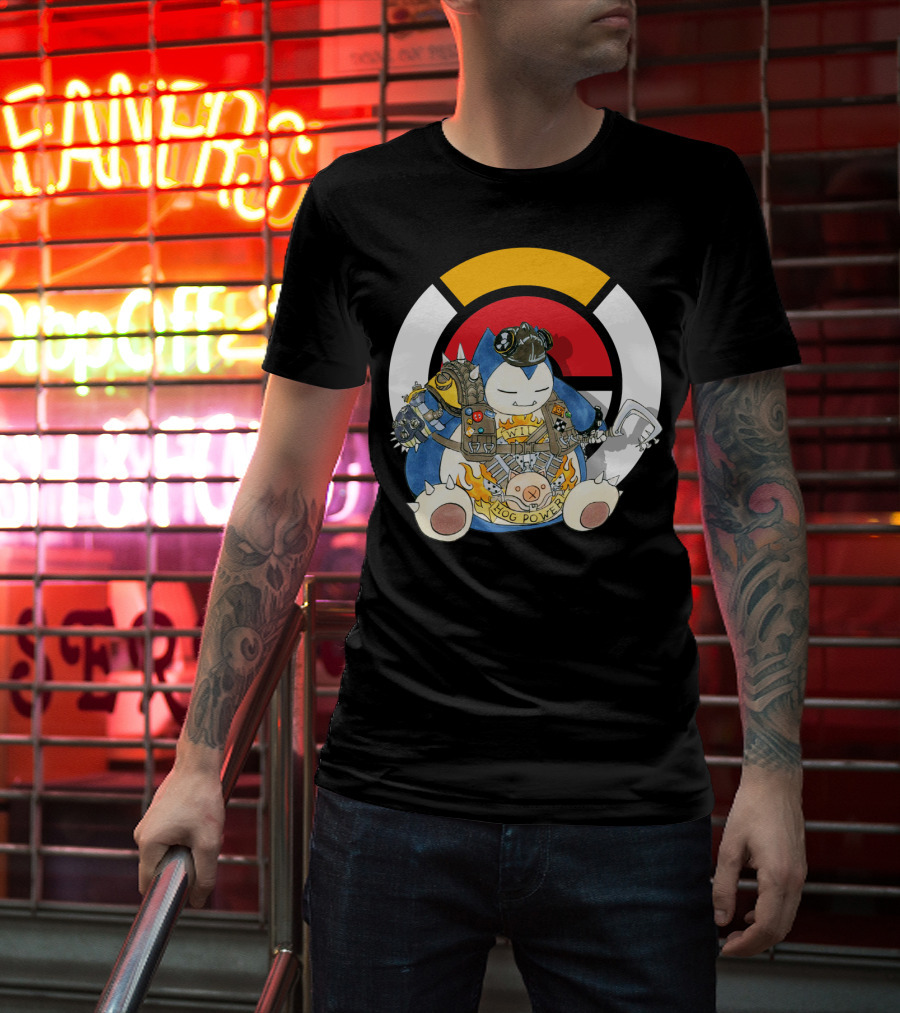 Pokemon Snorlax Hog Power Overwatch Crossover T-Shirt