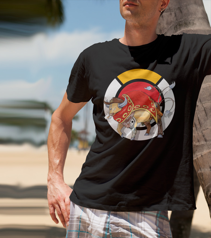 Pokemon X Overwatch Tauros X Mccree Crossover T-Shirt