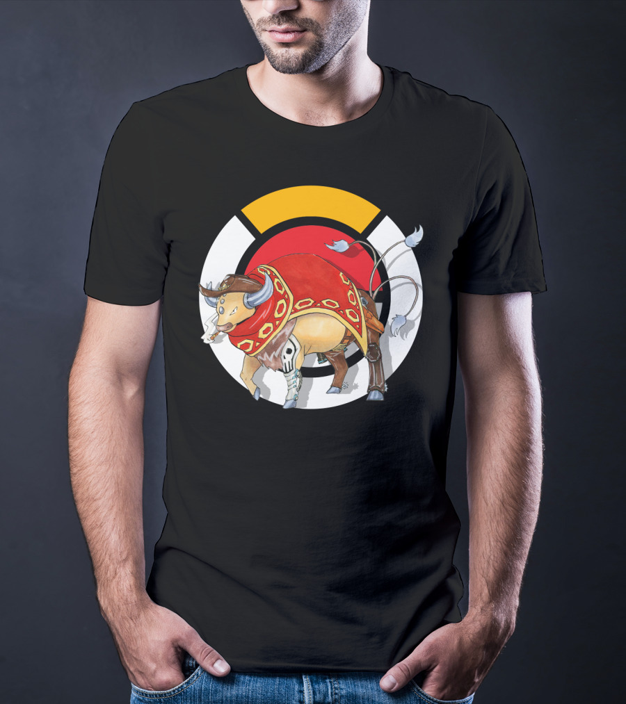 Pokemon X Overwatch Tauros X Mccree Crossover T-Shirt
