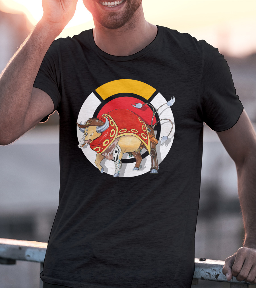 Pokemon X Overwatch Tauros X Mccree Crossover T-Shirt