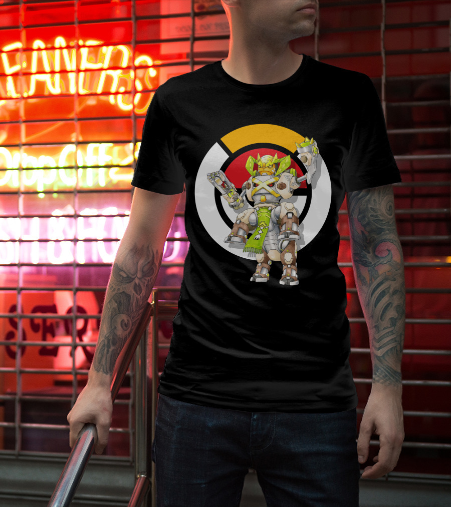 Pokemon X Over Terrakion Metagross Orisa Mecha Crossover T-Shirt