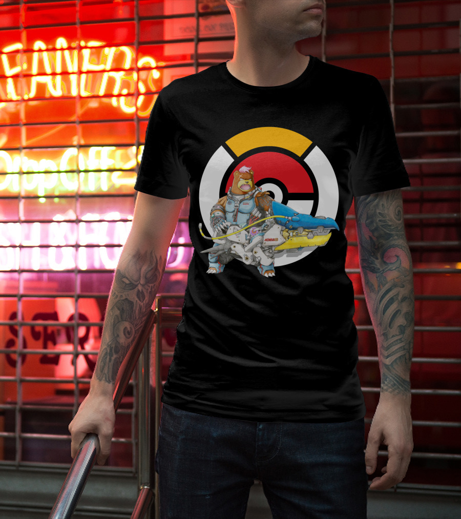 Pokemon X Over Ursaring X Zarya Whale Воина T-Shirt