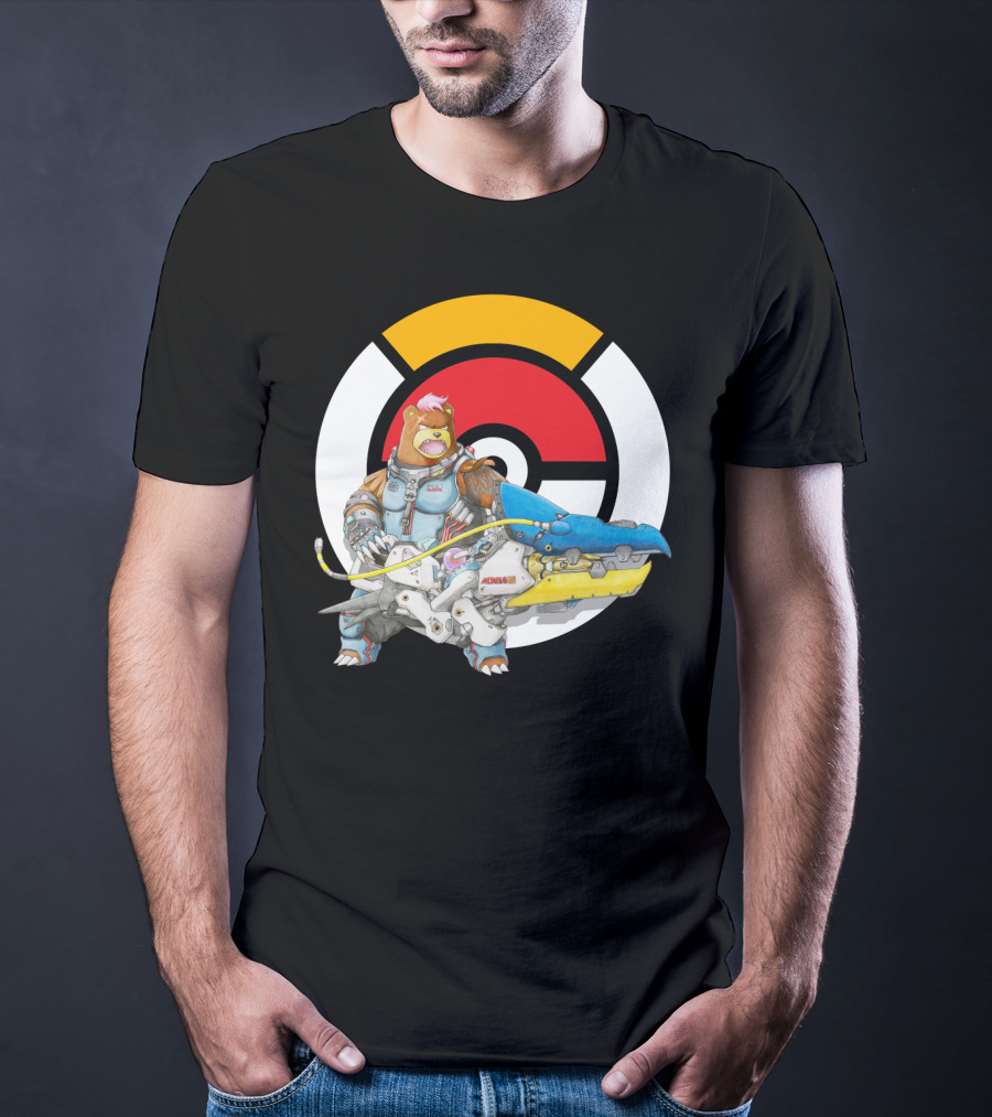 Pokemon X Over Ursaring X Zarya Whale Воина T-Shirt