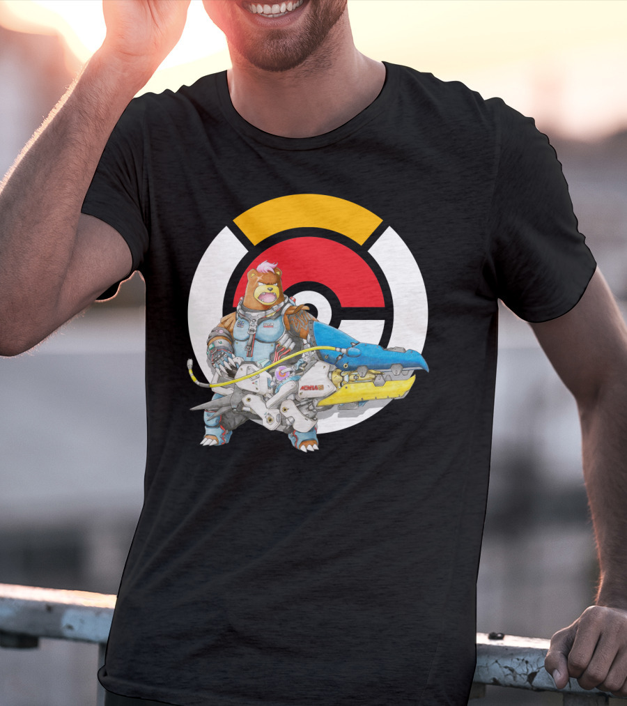 Pokemon X Over Ursaring X Zarya Whale Воина T-Shirt