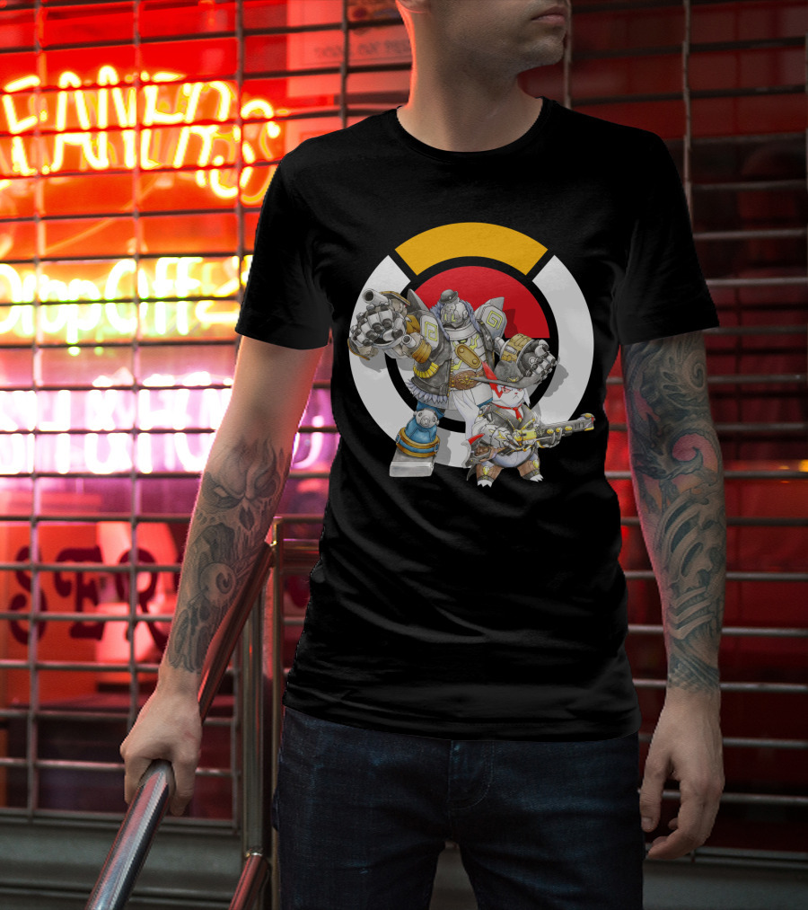 Pokemon X Overwatch Zangoose Torbjorn Mecha T-Shirt