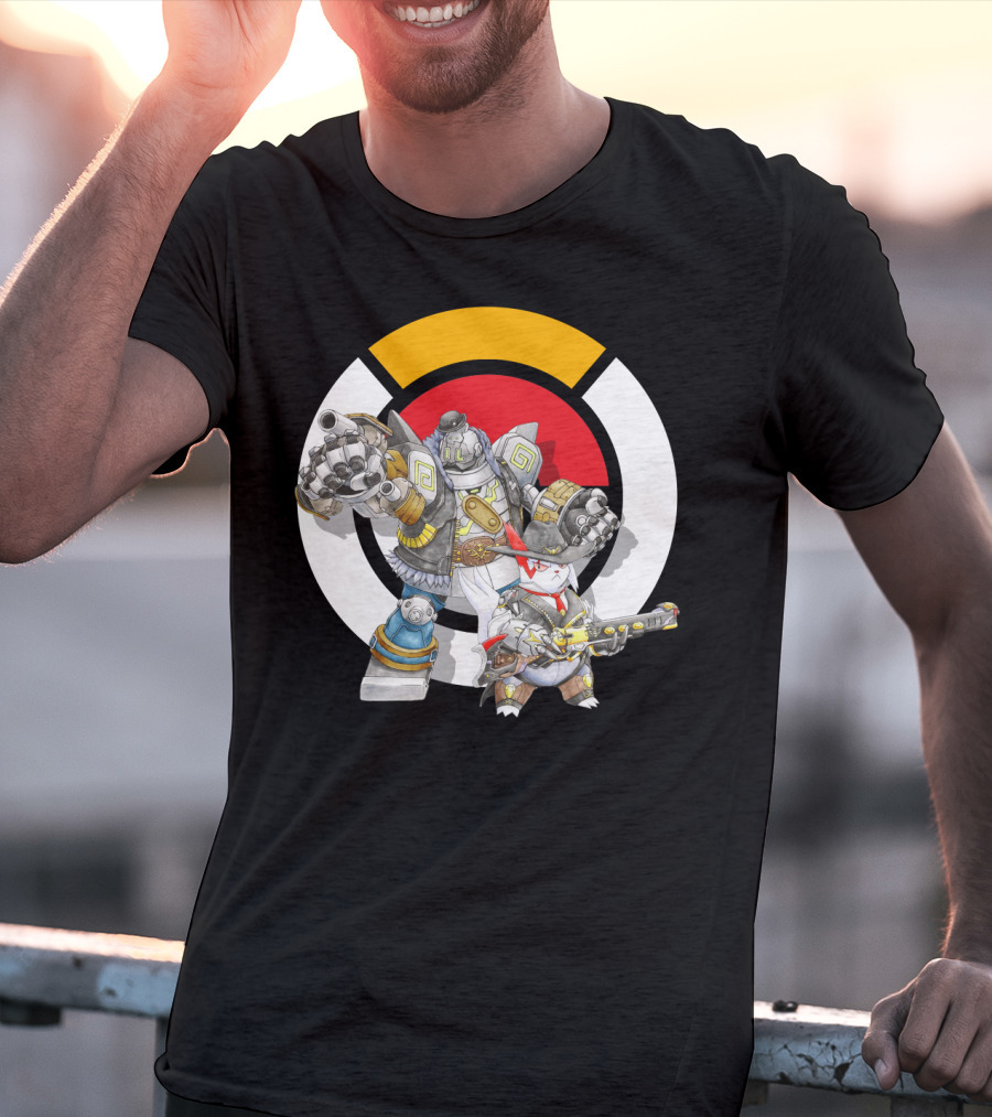 Pokemon X Overwatch Zangoose Torbjorn Mecha T-Shirt
