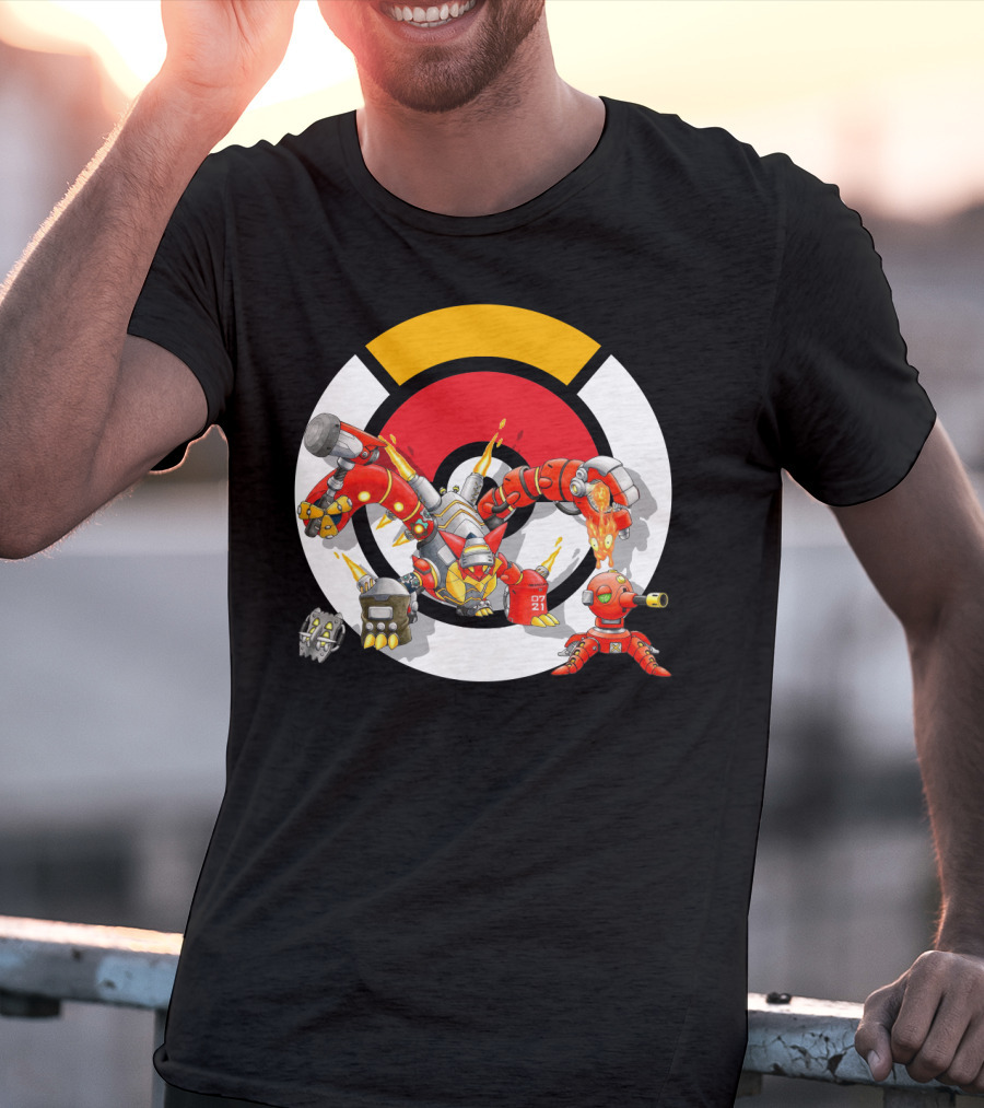 Pokemon X Overwatch Volcanion Torbjorn Mashup T-Shirt