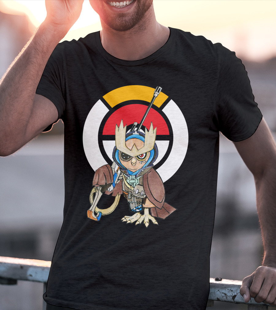 POKEMON X OVERWATCH 36 NOCTOWL X ANA T-Shirt