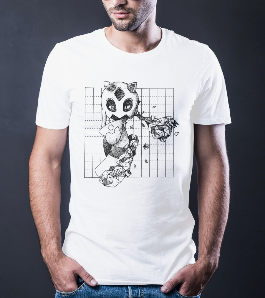 Geometric Pokemon Floras Grid Pattern Froslass Forms T-Shirt