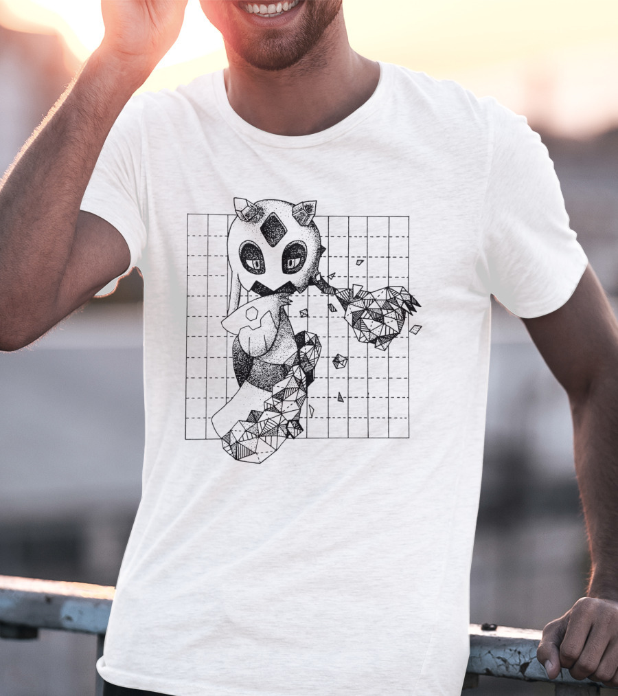 Geometric Pokemon Floras Grid Pattern Froslass Forms T-Shirt