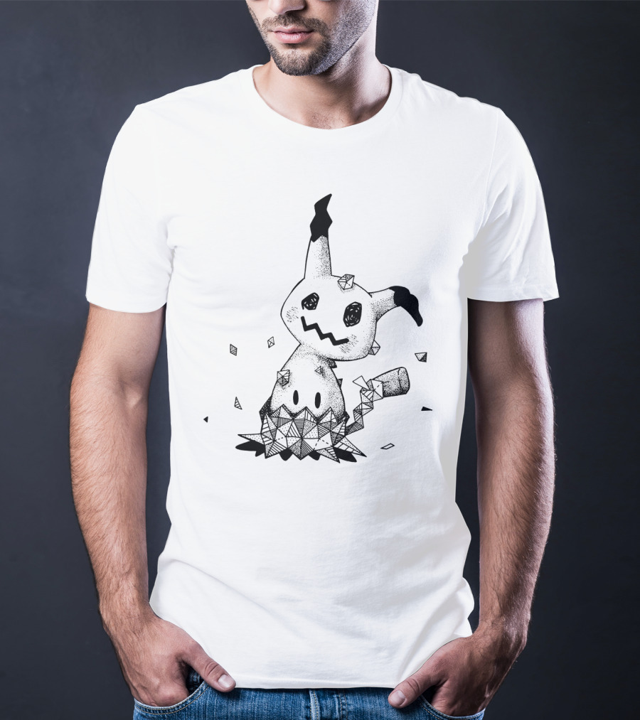 Geometric Pokemon Mimikyu Crystal Shards T-Shirt