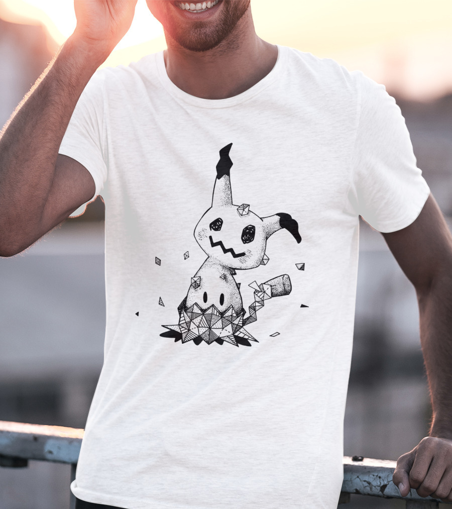 Geometric Pokemon Mimikyu Crystal Shards T-Shirt
