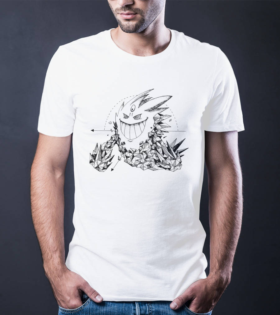 Geometric Mega Gengar Pokemon T-Shirt