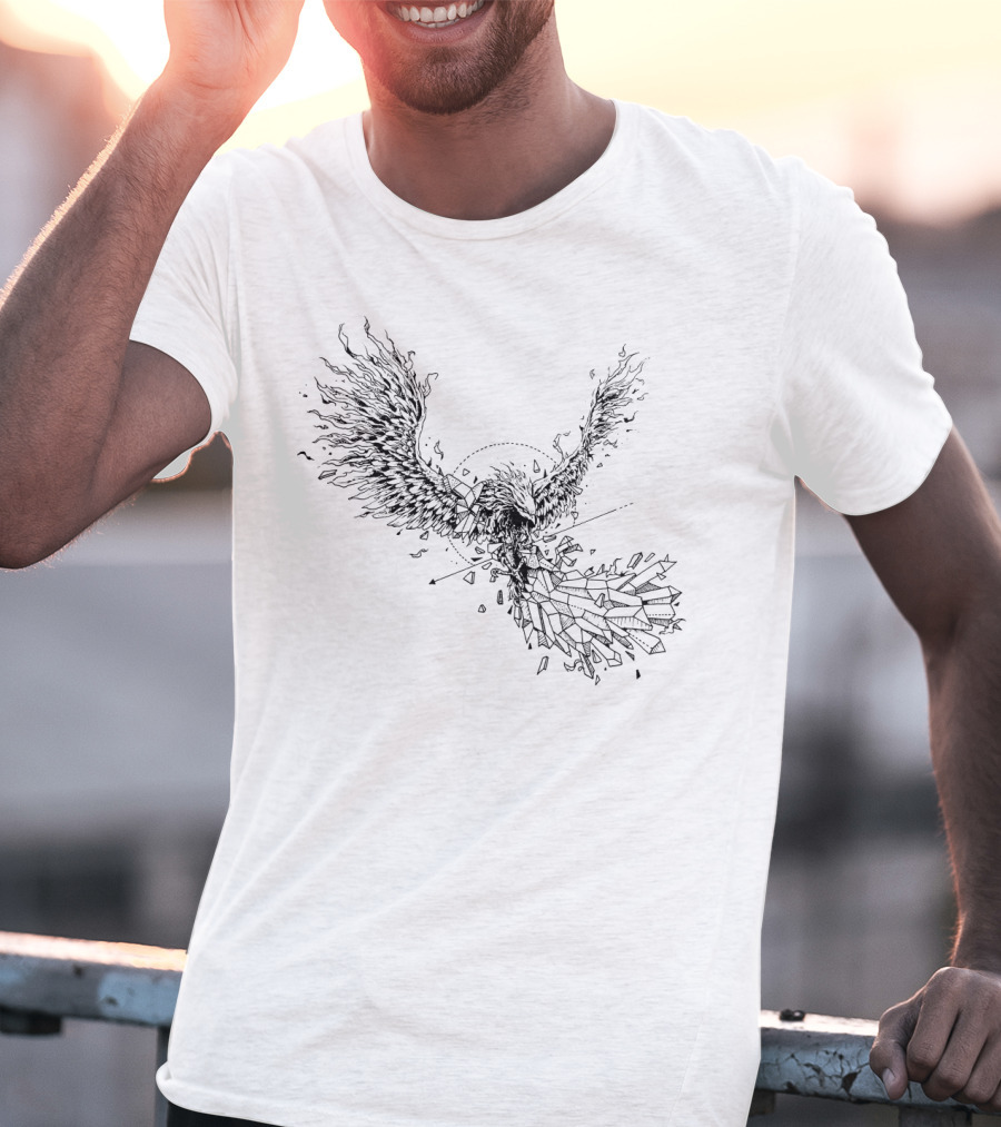 Geometric Pokemon Moltres Line T-Shirt
