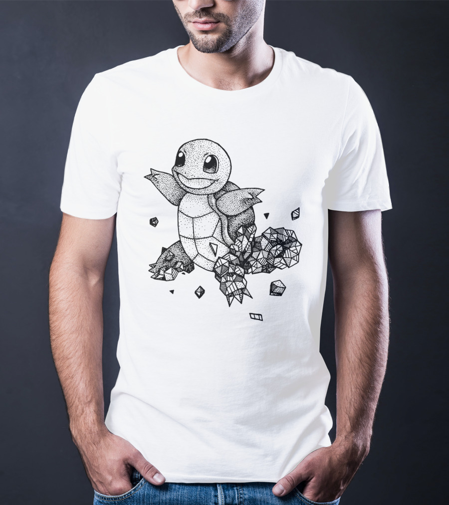 Geology Style Squirtle Polygonal T-Shirt