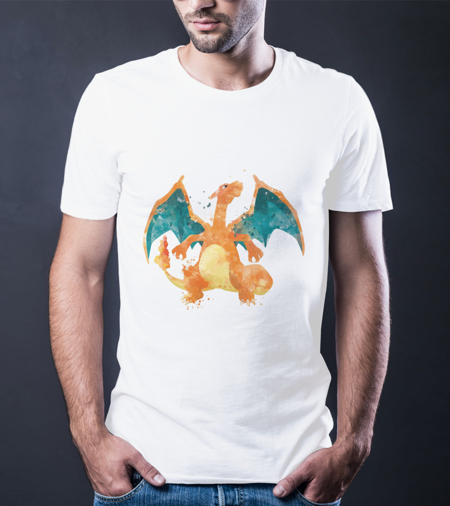 Charizard Watercolor Pokemon T-Shirt