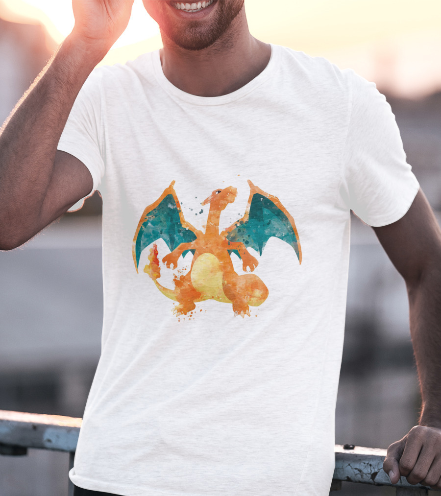 Charizard Watercolor Pokemon T-Shirt