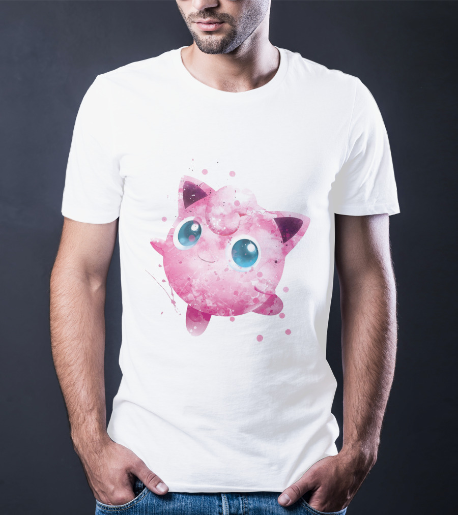 Watercolor Jigglypuff Pokemon Poke T-Shirt