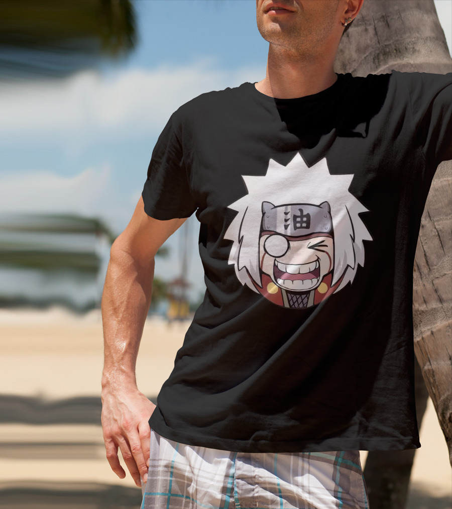 Jiraiya Chibi Cute Anime Character Face T-Shirt