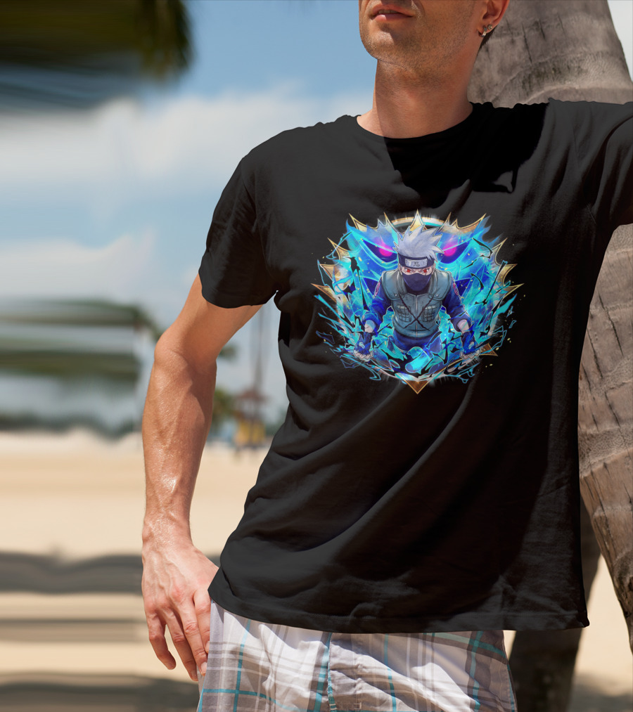 Kakashi Susanoo Blue Lightning Armor T-Shirt