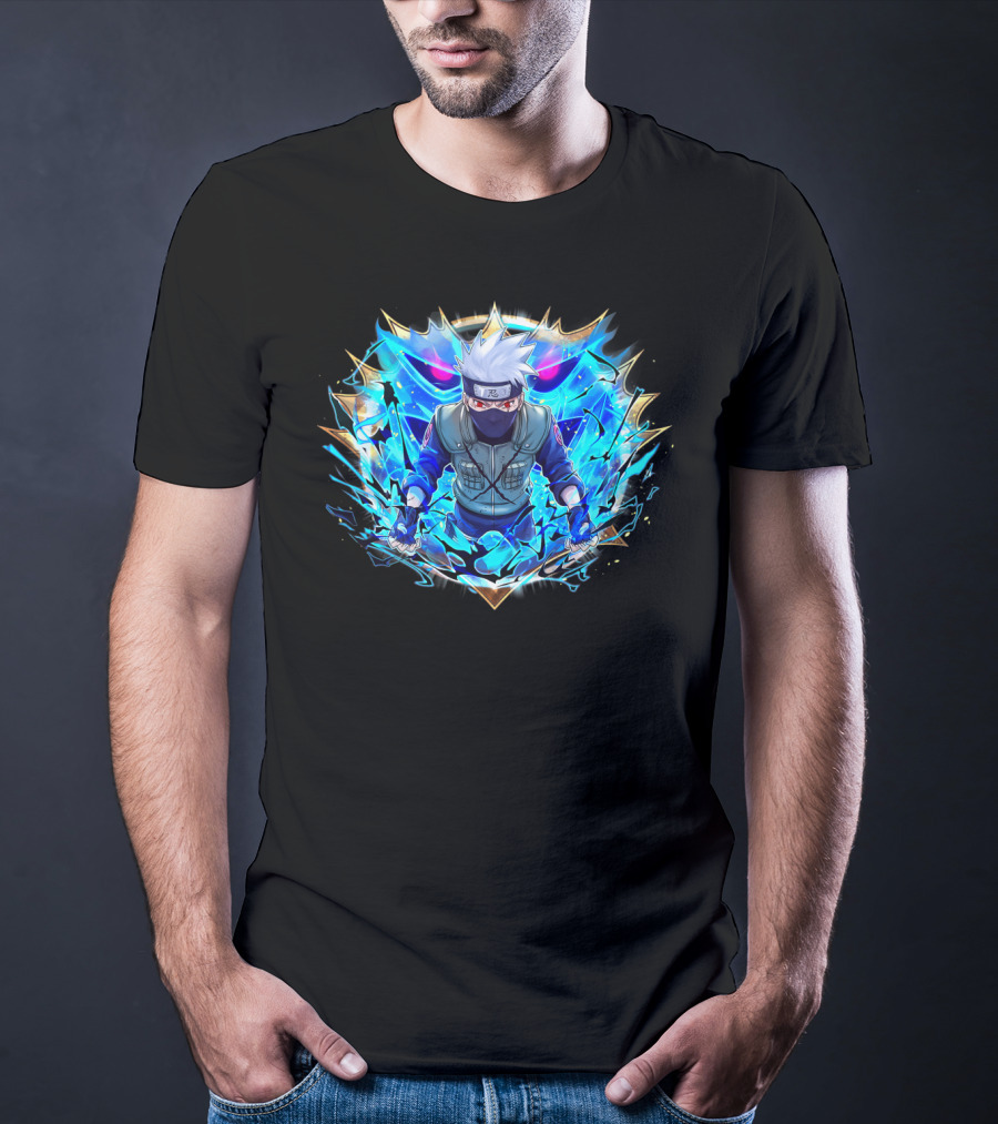 Kakashi Susanoo Blue Lightning Armor T-Shirt