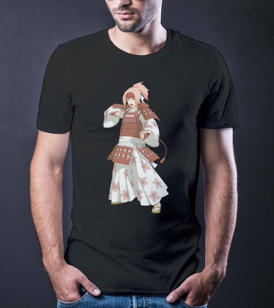 Sakura Samurai Cherry Blossom Warrior Kimono Armor T-Shirt