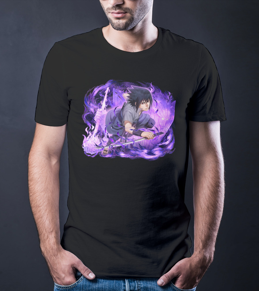 Sasuke Uchiha Purple Chakra Sword T-Shirt