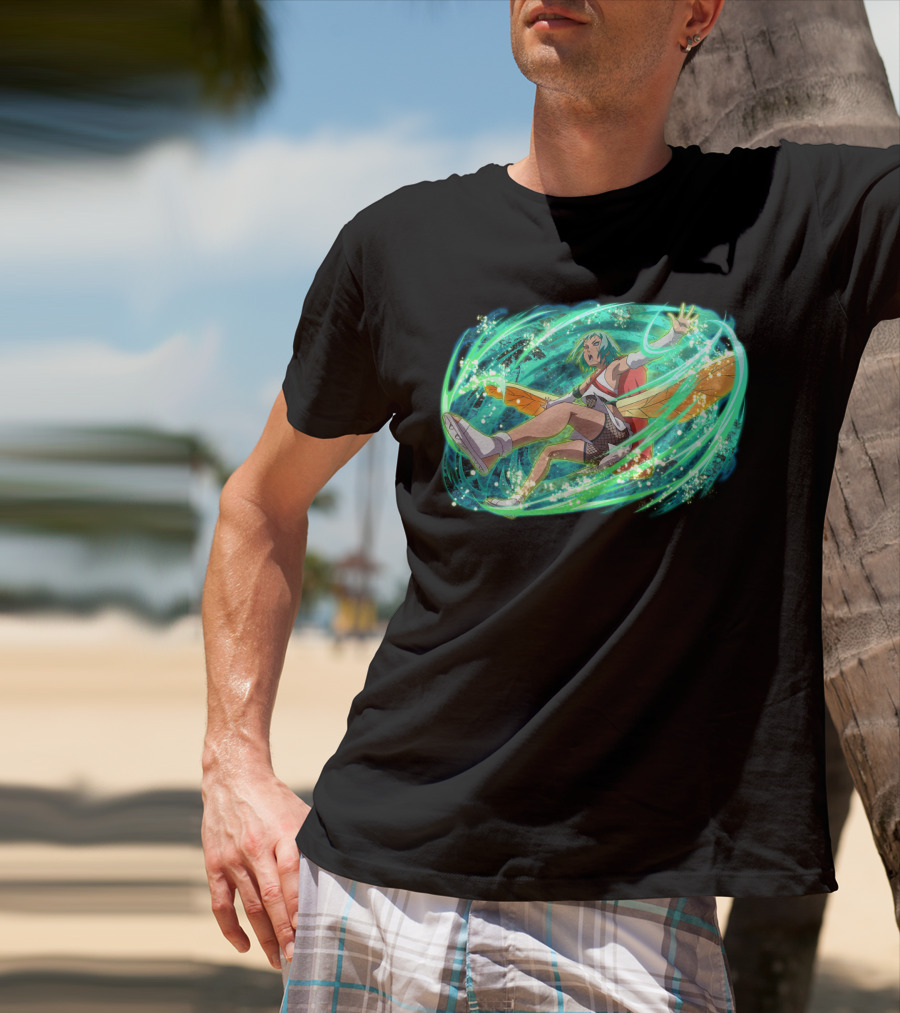 Fu Dynamically Captivating Anime Action Energy Burst T-Shirt