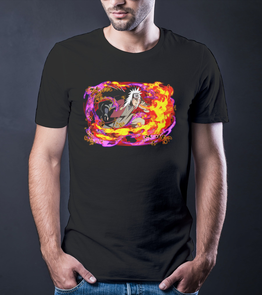 Jiraiya Fire And Magic Aura Ninja Character T-Shirt
