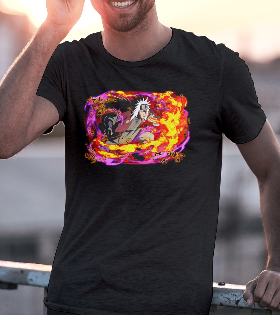 Jiraiya Fire And Magic Aura Ninja Character T-Shirt