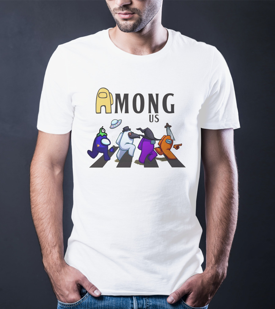 Cross Impostors Walking Street Among Us Characters T-Shirt