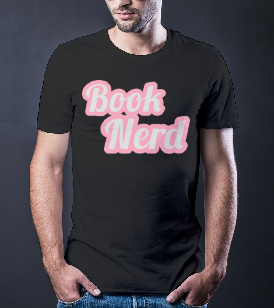 Book Nerd Back To School Style Pink Bubble Letters T-Shirt