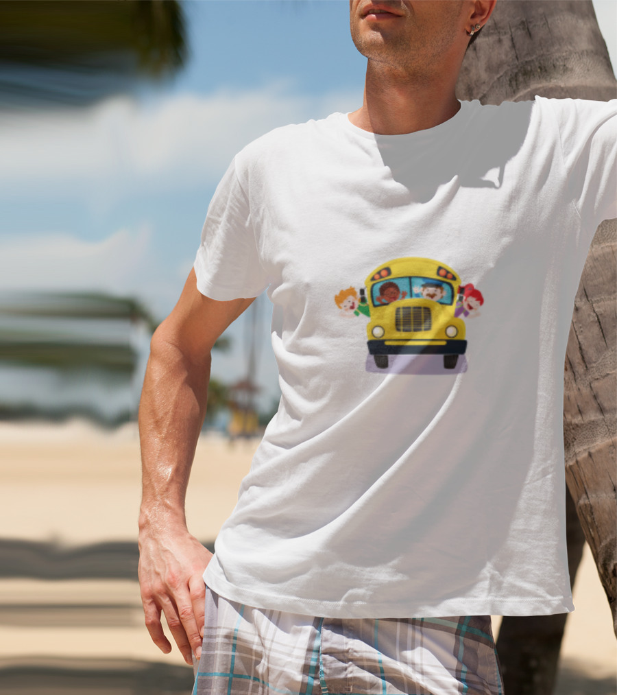 Back To School Bus BOSS With Smiling Kids On Yellow School Bus T-Shirt
