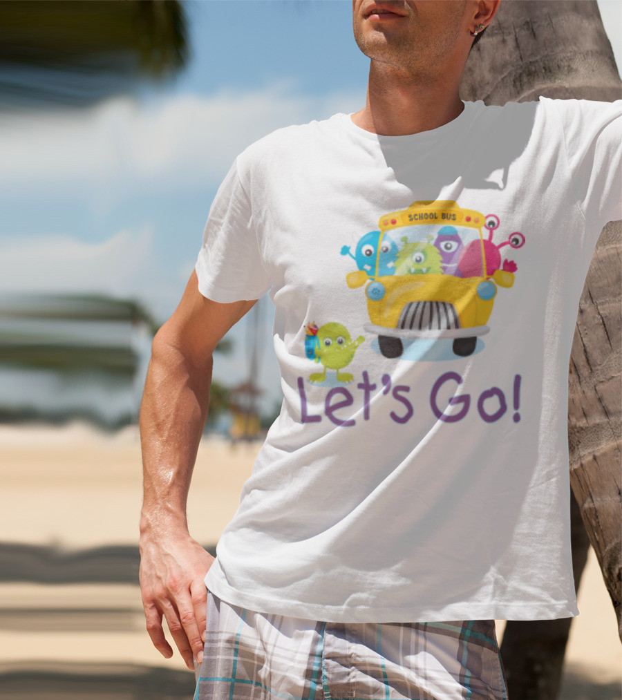 Let's Go Back To School With Colorful Monster School Bus Adventure T-Shirt