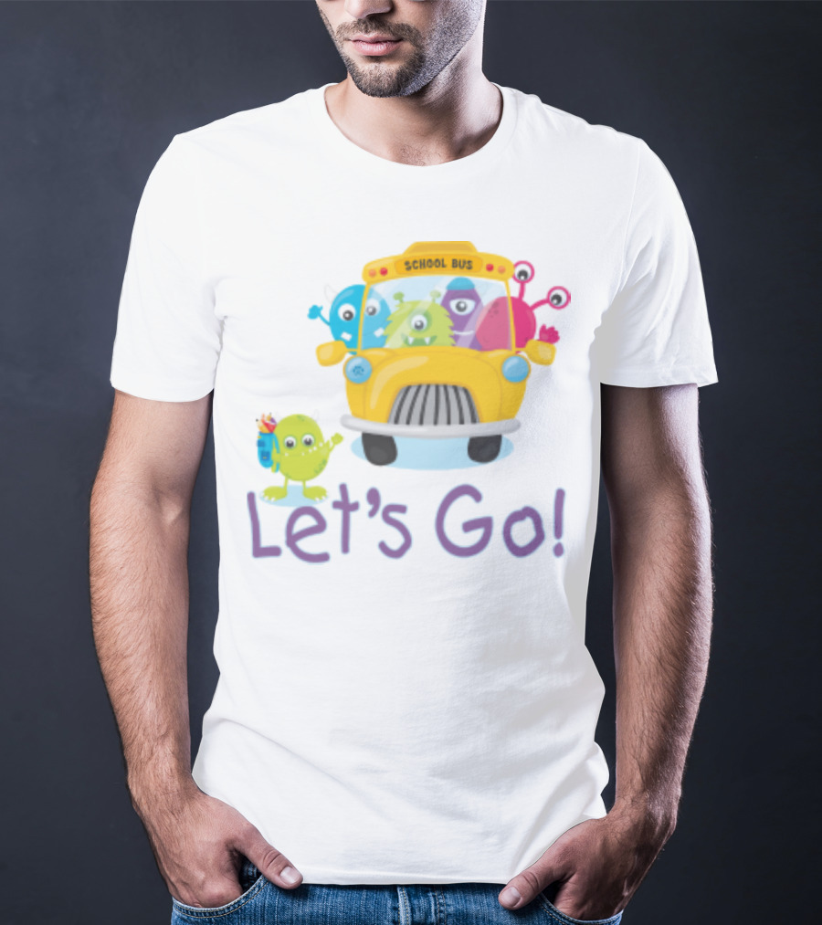 Let's Go Back To School With Colorful Monster School Bus Adventure T-Shirt