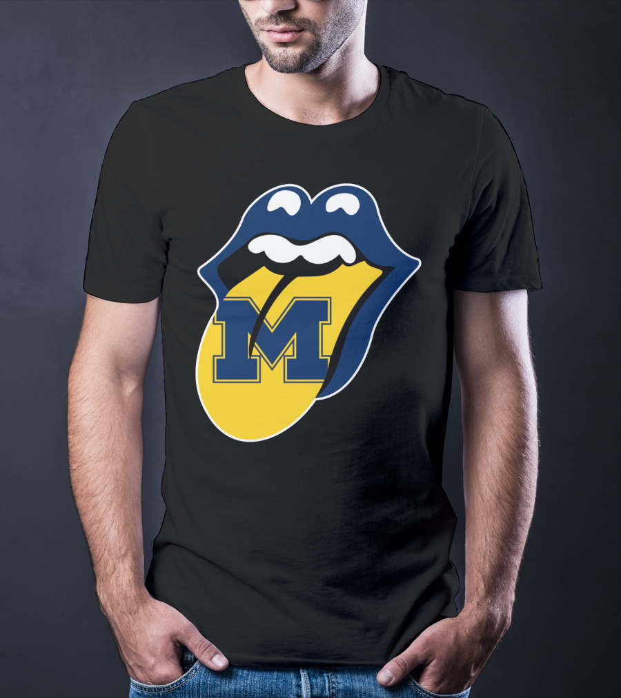 Michigan Wolverines Rolling Stones T-Shirt
