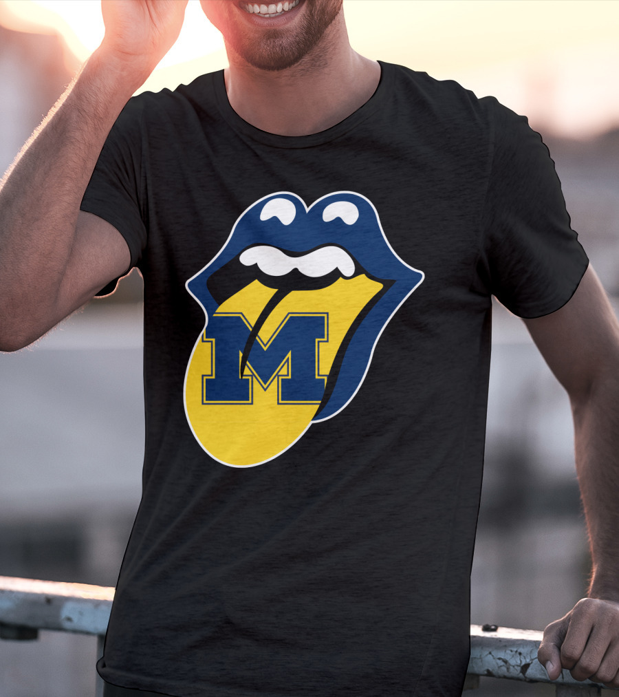 Michigan Wolverines Rolling Stones T-Shirt
