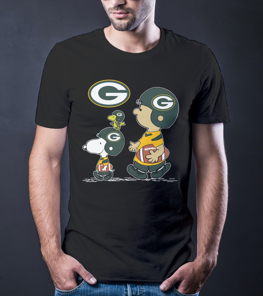 Christmas Peanuts Cute Football Green Bay Packers T-Shirt