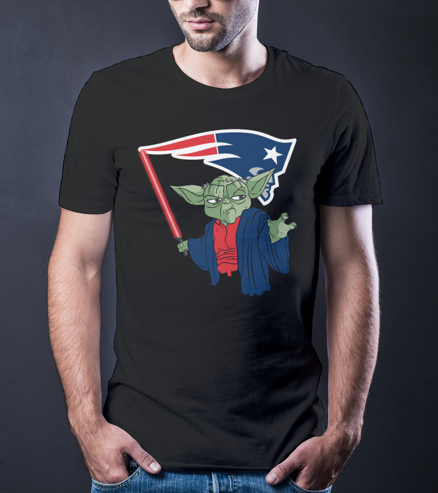 Yoda Patriots Logo Lightsaber Jedi Crossover T-Shirt