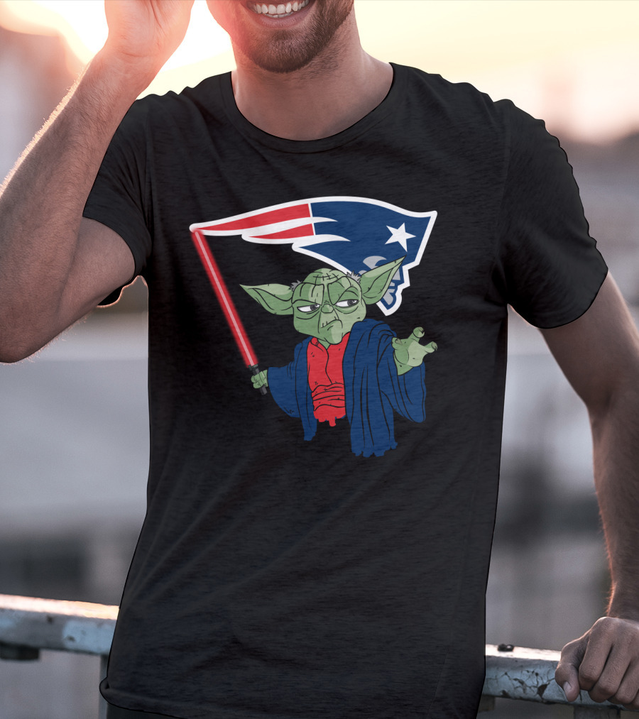 Yoda Patriots Logo Lightsaber Jedi Crossover T-Shirt