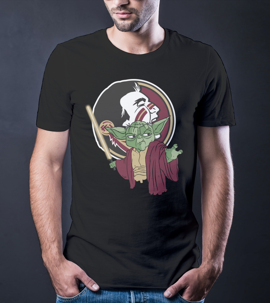 Seminoles Yoda With Lightsaber And Seminole T-Shirt