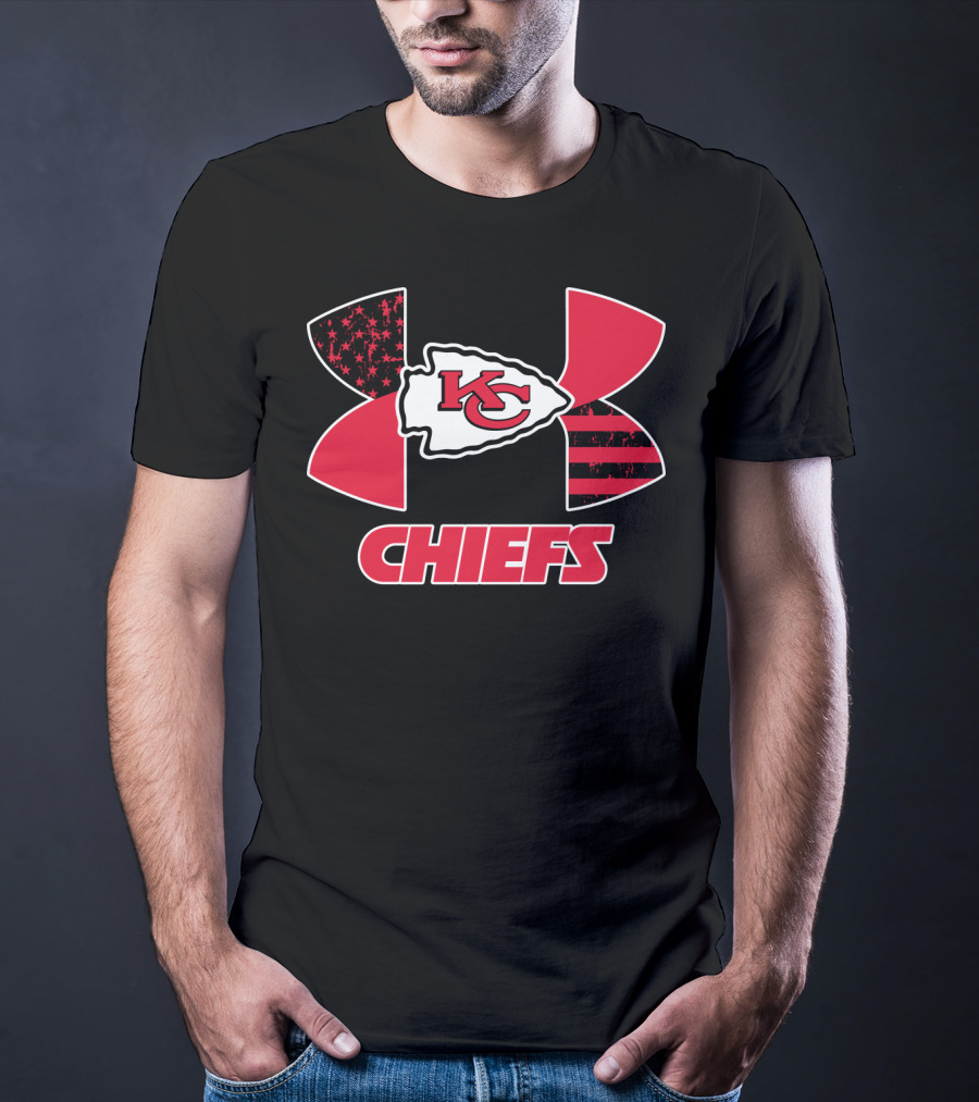 Under Armour Chiefs Kc Arrowhead Logo Stars And Stripes T-Shirt