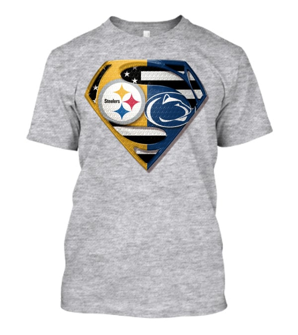 Steelers Nittany Lions Superman Logo Mashup T-Shirt