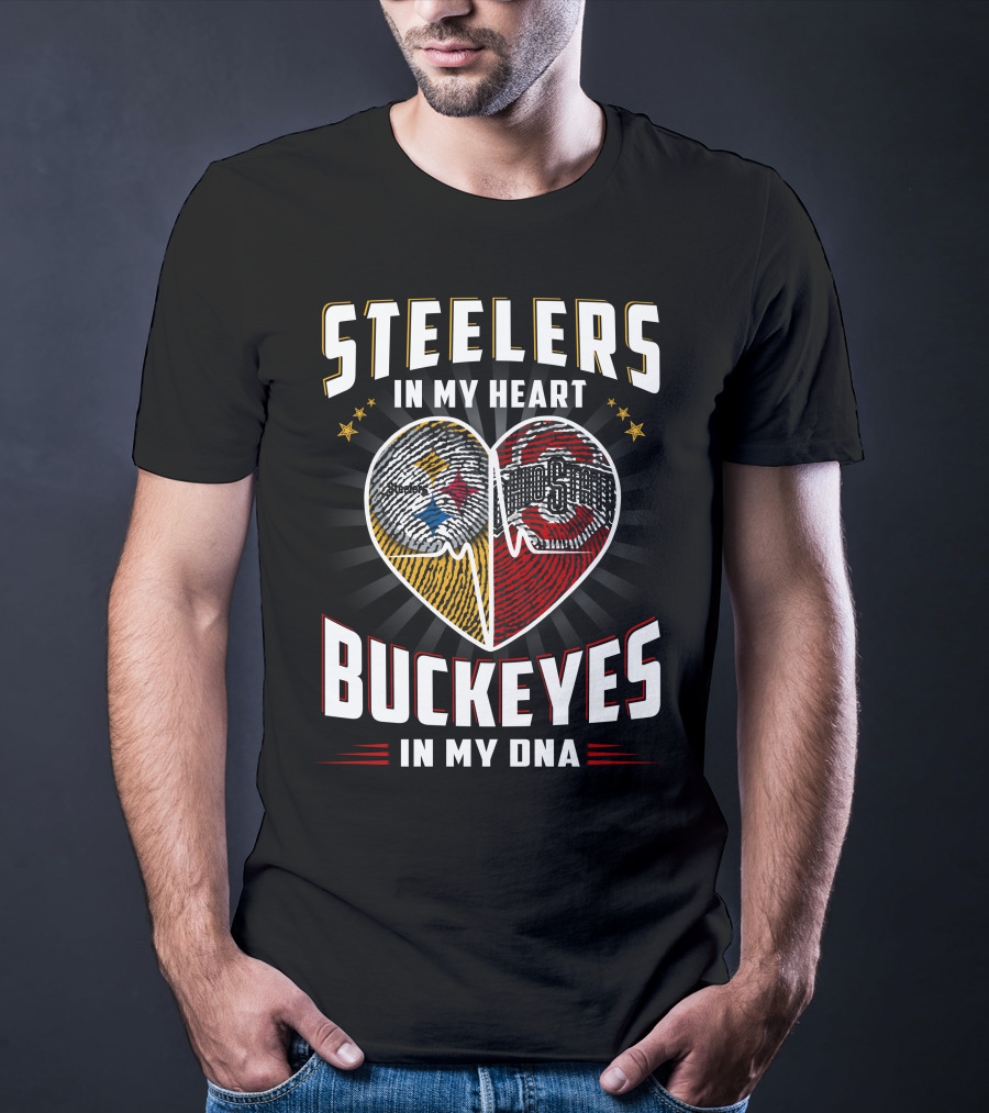 Steelers IN My Heart Buckeyes IN My Dna T-Shirt