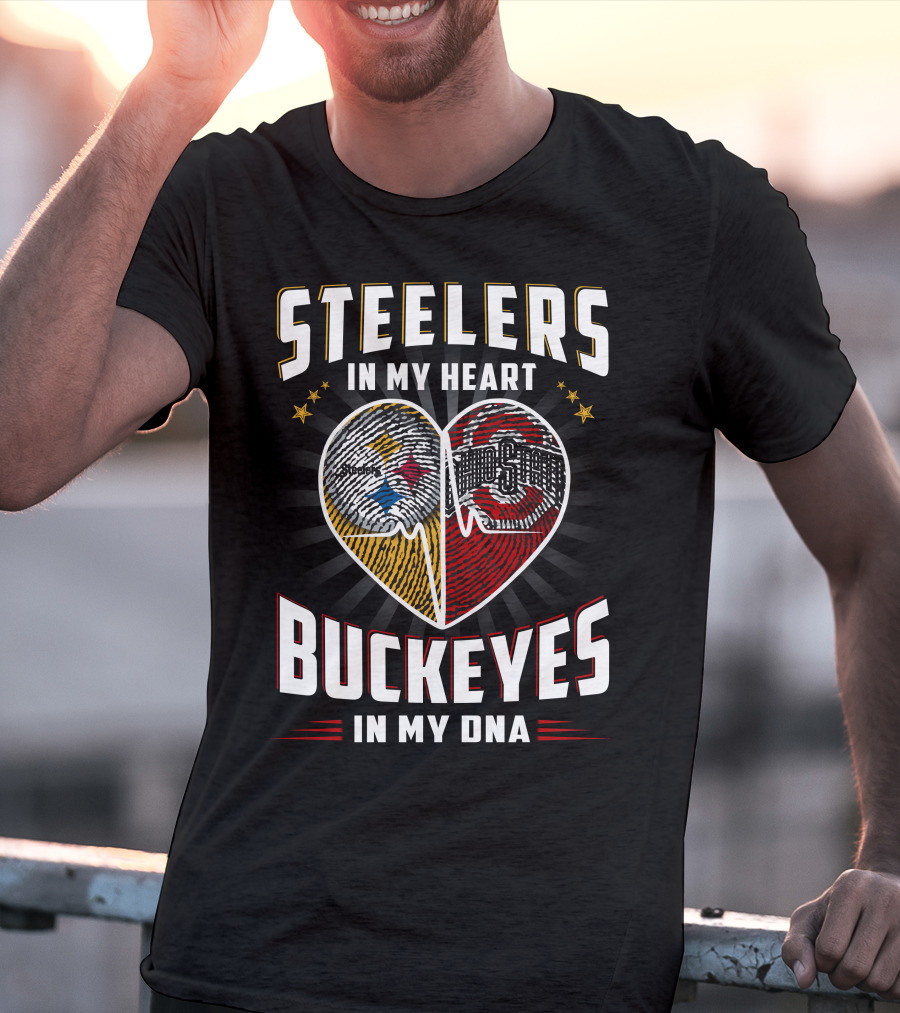 Steelers IN My Heart Buckeyes IN My Dna T-Shirt